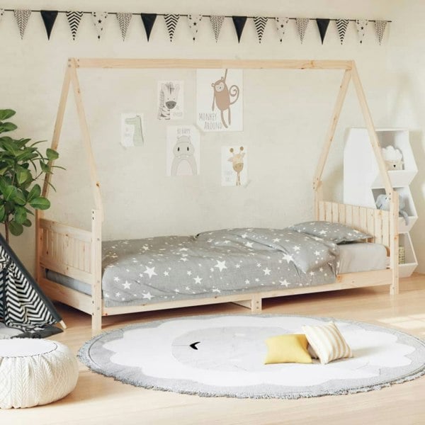 Berkfield Kids Bed Frame 80x200 cm Solid Wood Pine