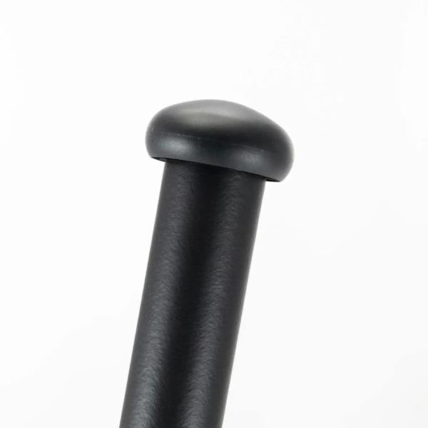 Black padded handle endcap on elliptical trainer handlebar