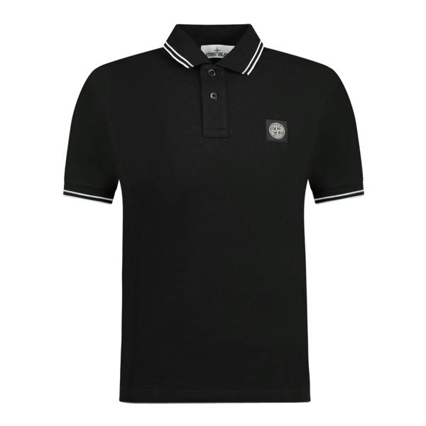 Stone Island Compass Logo Polo Black - chancefashionco