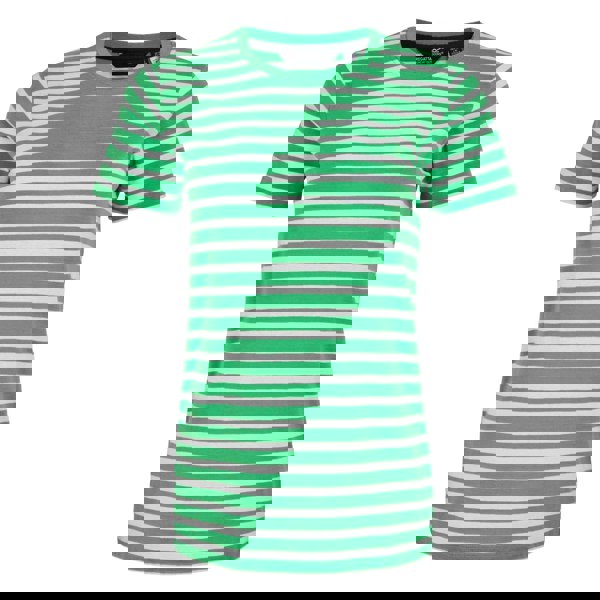 Regatta Womens/Ladies Bayletta Striped T-Shirt - Island Green/White