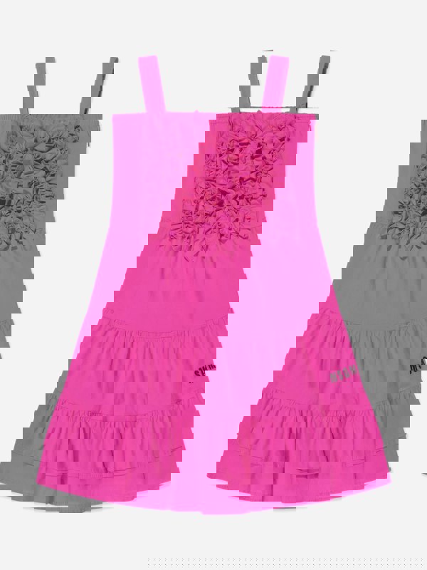 MSGM Girls Ruffle Dress in Pink