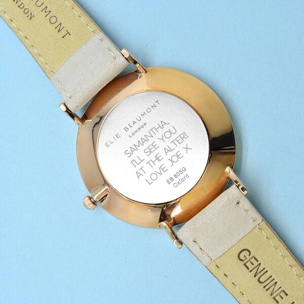 Ladies Personalised Leather Watch