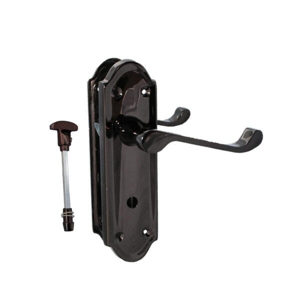 EDH Door Hardware Black Nickel Door Handles - Askworth Internal Door Handle Set for Internal Doors
