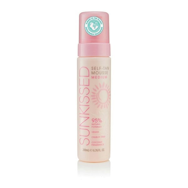 Sunkissed Self Tan Mousse Medium 200ml 95% Natural