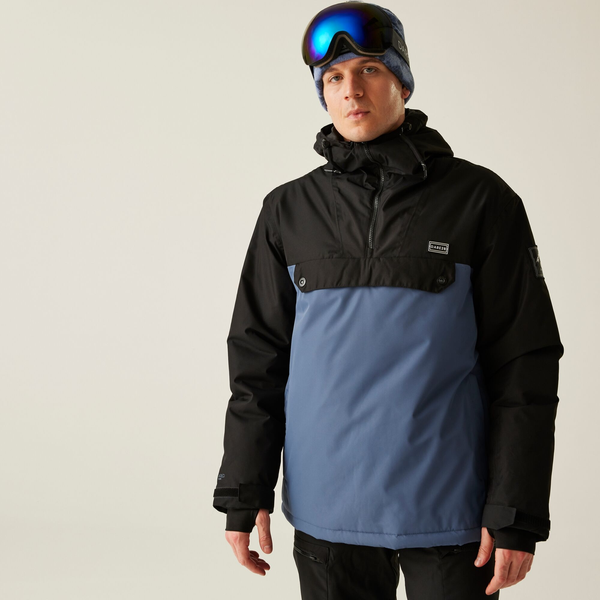 Dare 2B Mens Freeride II Colour Block Overhead Ski Jacket - Blue Indigo