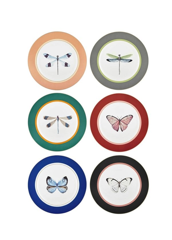 Rozi Blossom Collection Porcelain Side Plates (Set of 6)