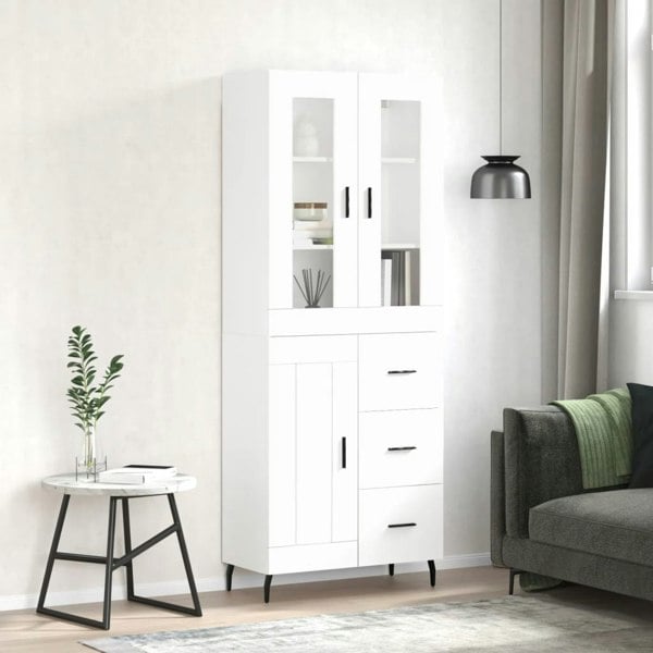 Berkfield Highboard White 69.5x34x180 cm Engineered Wood