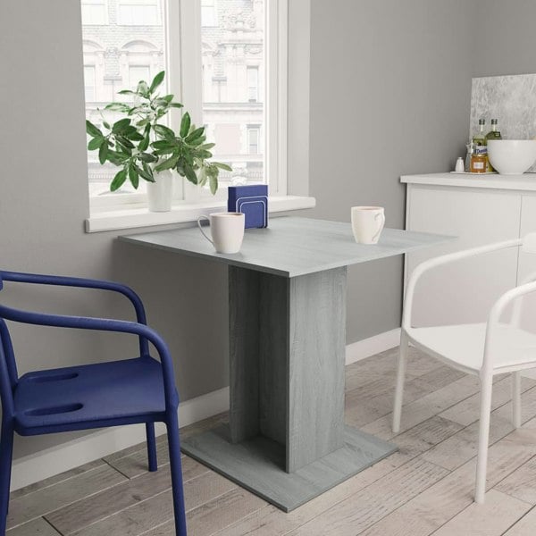 Berkfield Dining Table Grey Sonoma 80x80x75 cm Engineered Wood