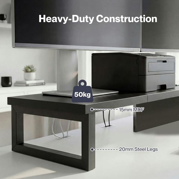 Levede Computer Monitor Stand Riser Office Dual Screen Shelf Desktop Organiser
