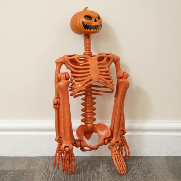 Samuel Alexander 90cm Poseable Pumpkin Skeleton Hanging Halloween Decoration