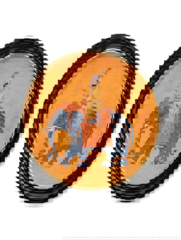 Exceptional Art Royal Saffron Mughals - Oxford round frame