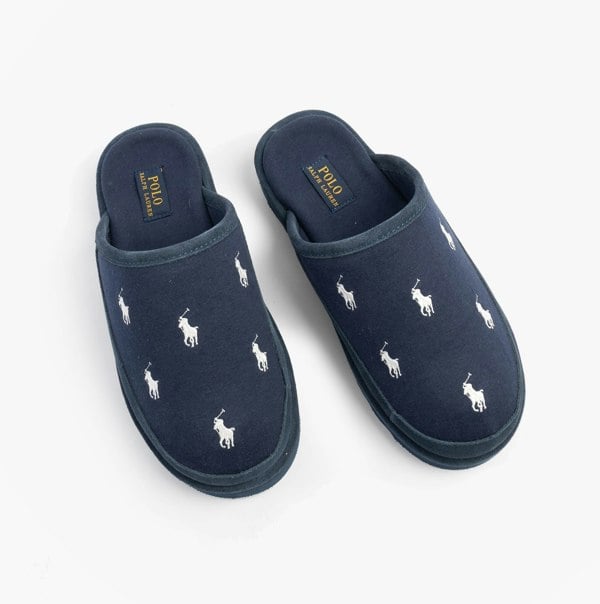 Polo Ralph Lauren RD SCFF II Mens Slippers Navy/Paper White