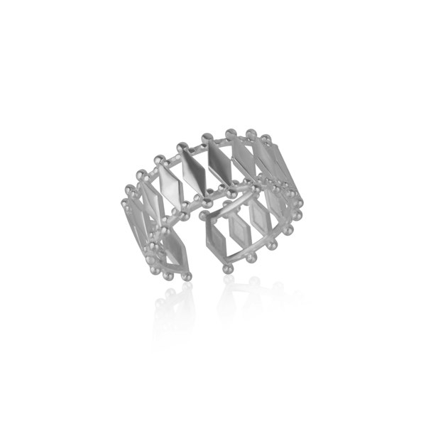 Spero London Multiple Quad Bar Sterling Silver Ring