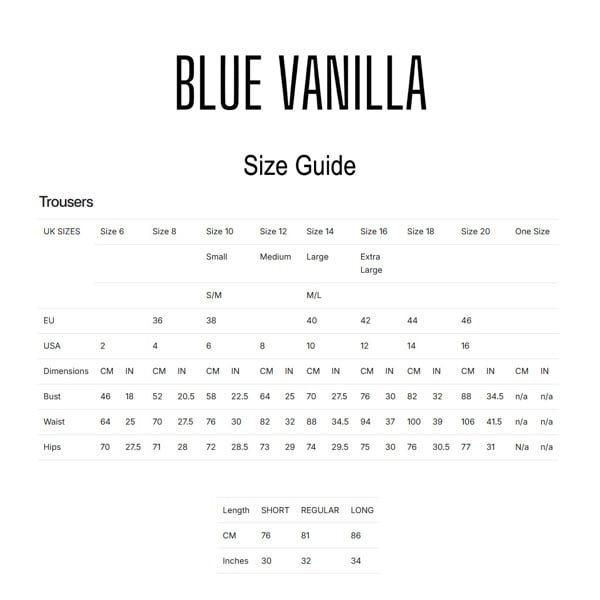 Blue Vanilla Knitted Wide Leg Trousers