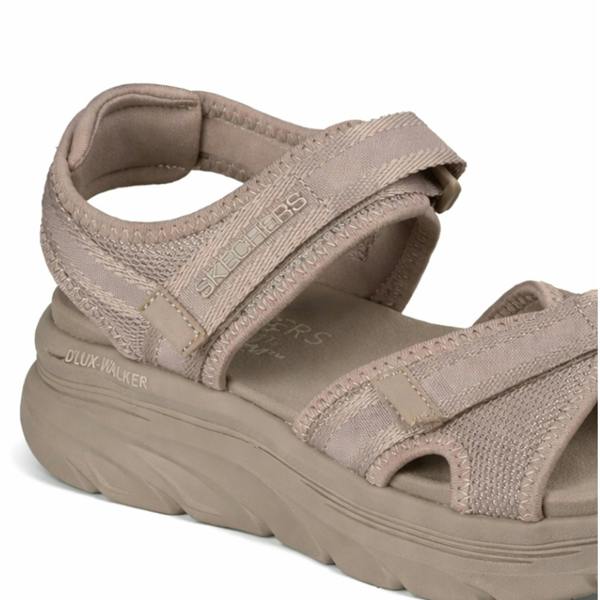Skechers D'LUX WALKER Ankle Strap Sandals Sandals   in  Taupe