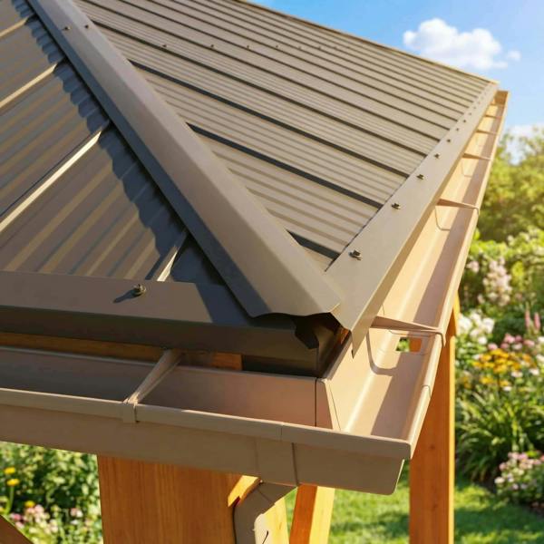 Rain Gutter Kit for 12ft x 16ft Meridian Gazebo 3.7m x 4.9m Wooden Gazebo 1