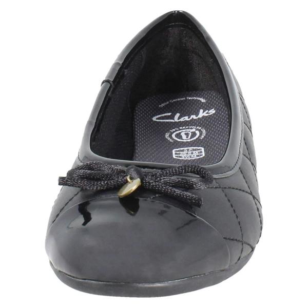Clarks Girls Clarks Quilted Slip On Ballerina School Shoes Dance Cap