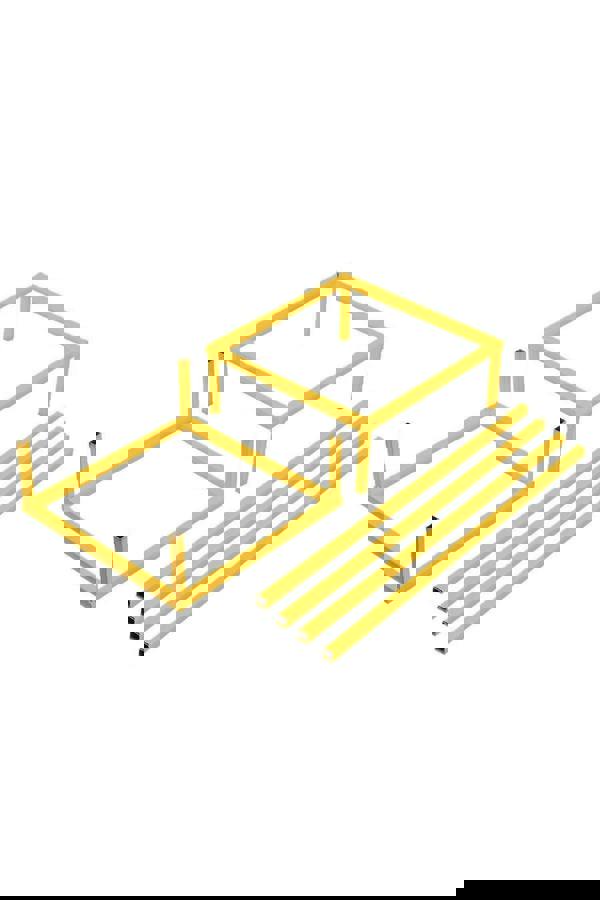 Living and Home Gold Detachable Wedding Metal Flower Stand Rectangular Floor Vase Column, 21cm W x 21cm D x 40cm H