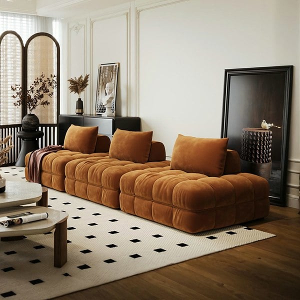 Paloma French Two Seater, Three Seater, Modular Sofa, Velvet-Weilai Concept-Weilai Concept
