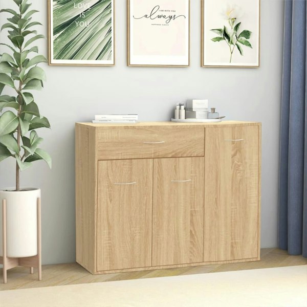 Berkfield Sideboard Sonoma Oak 88x30x70 cm Engineered Wood