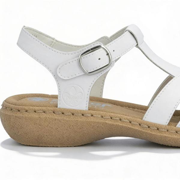 Rieker 61853 Ankle Strap Sandals   in  White