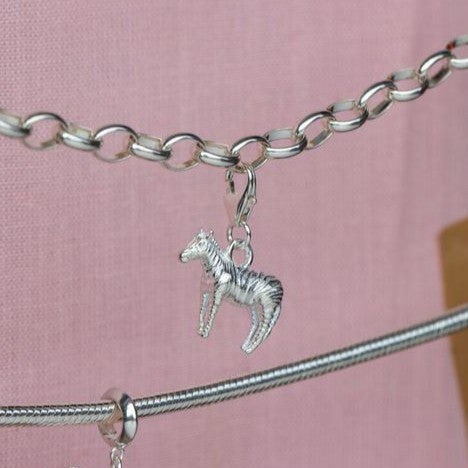 Mylee London Zebra Pendant Charm - Sterling Silver