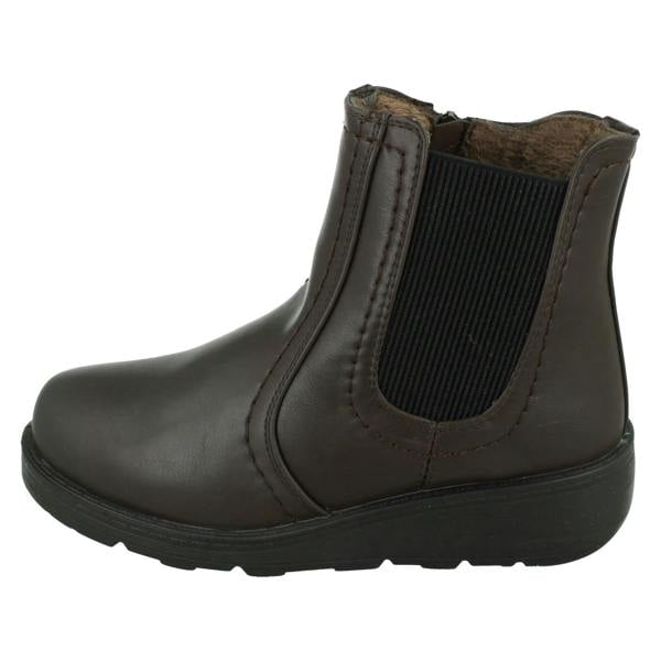 Spot On Ladies Spot On Extra Wide Ankle Boots F4474
