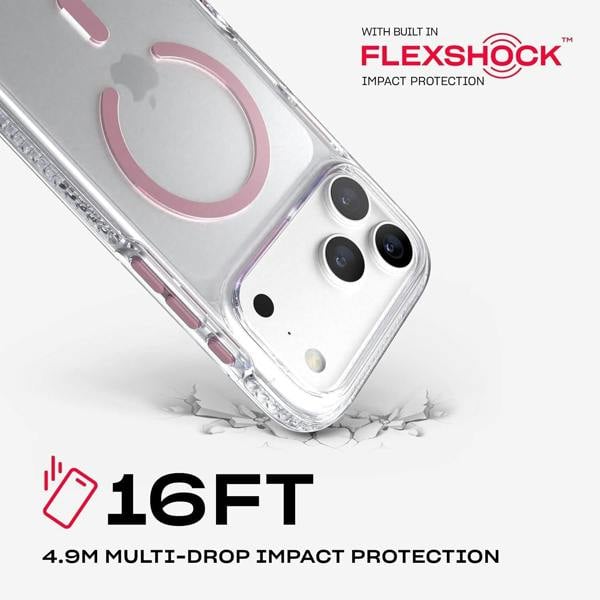 Tech21 Evo Crystal Case with MagSafe for iPhone 17/18 Pro Max 6.9" Clear Pink - T21-11702