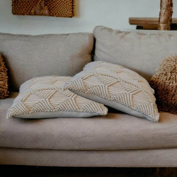 Artisan Furniture 2x Esmi Natural White Cushions