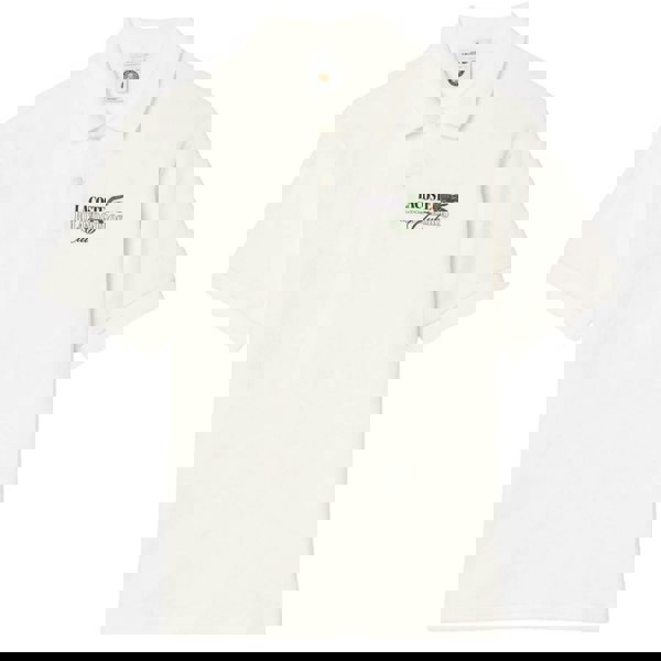 Lacoste Mens Roland Garros Edition Terrycloth Relaxed Fit Polo Shirt - Cream