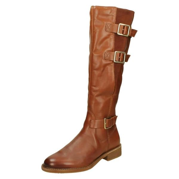Clarks Ladies Clarks Knee High Boots Cologne Up