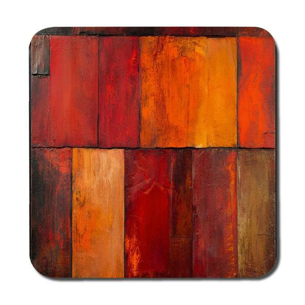 Benjamin Tate Design Designer Artwork Placemat And Coaster Set With Wood Bottom Premium Gift Edition Exclusive