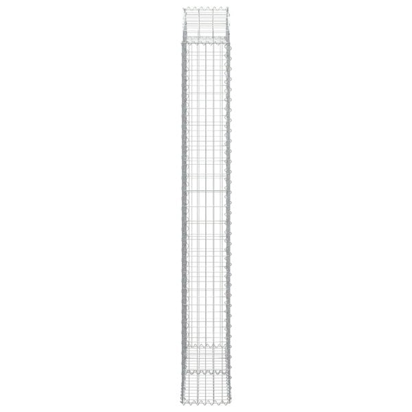 Berkfield Arched Gabion Basket 100x30x220/240 cm Galvanised Iron