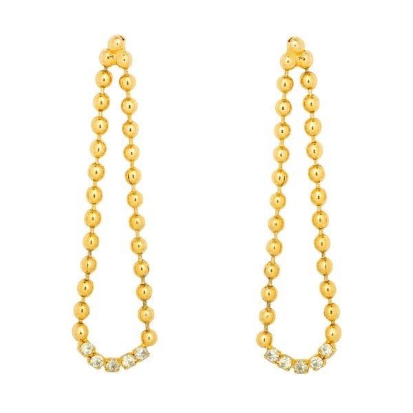 Gold Trip Vintage Beaded Drop Earrings