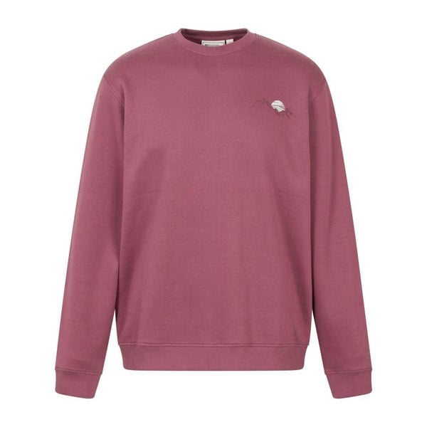 Mountain Warehouse Mens Mountain Scene Sweatshirt - Burgundy
