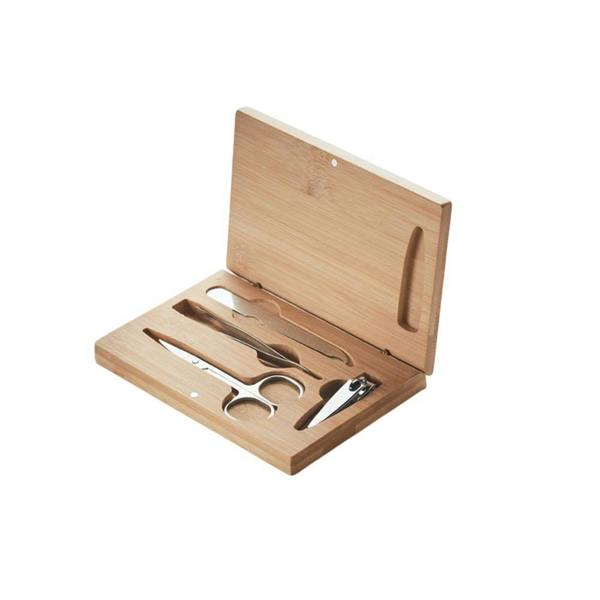MidOcean Sewa Bamboo Manicure Set - Wood/Silver - 