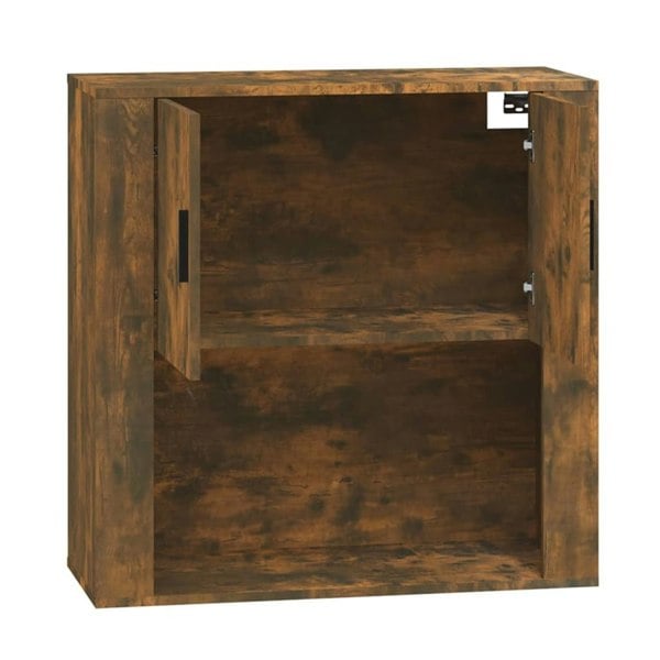 Berkfield Wall Cabinet Smoked Oak 80x33x80 cm Engineered Wood