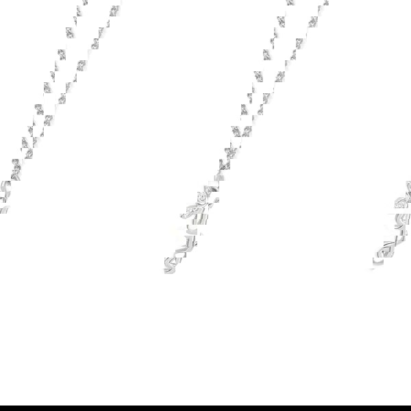 Say It With Dainty Winged Initial Charm Necklace - Sterling Silver