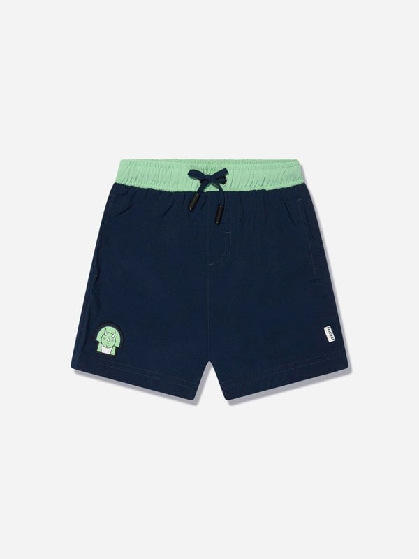 Roarsome Boys Spike The Dinosaur Swim Shorts in Navy