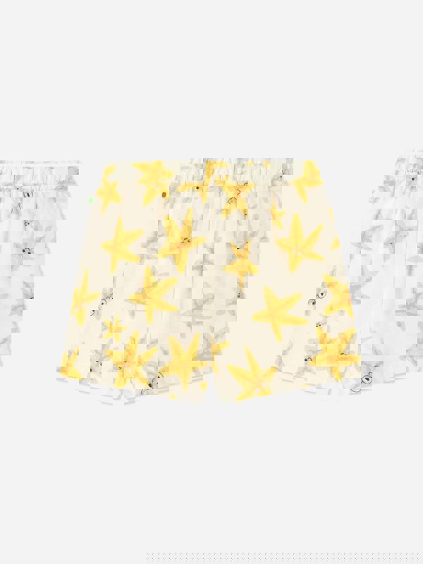 The Bonnie Mob Boys Coley Starfish Short in Ivory