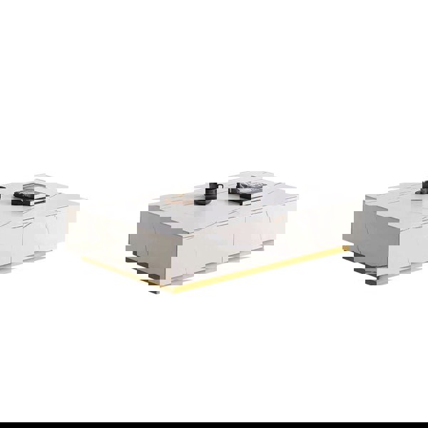 Demelza Coffee Table, Gold Base, Sintered Stone-Ritconcept-Rit Concept