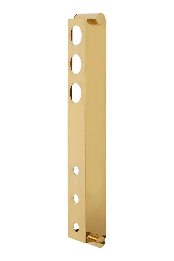 Novo 6 Bottle Gold Finish Vertical Wine Rack