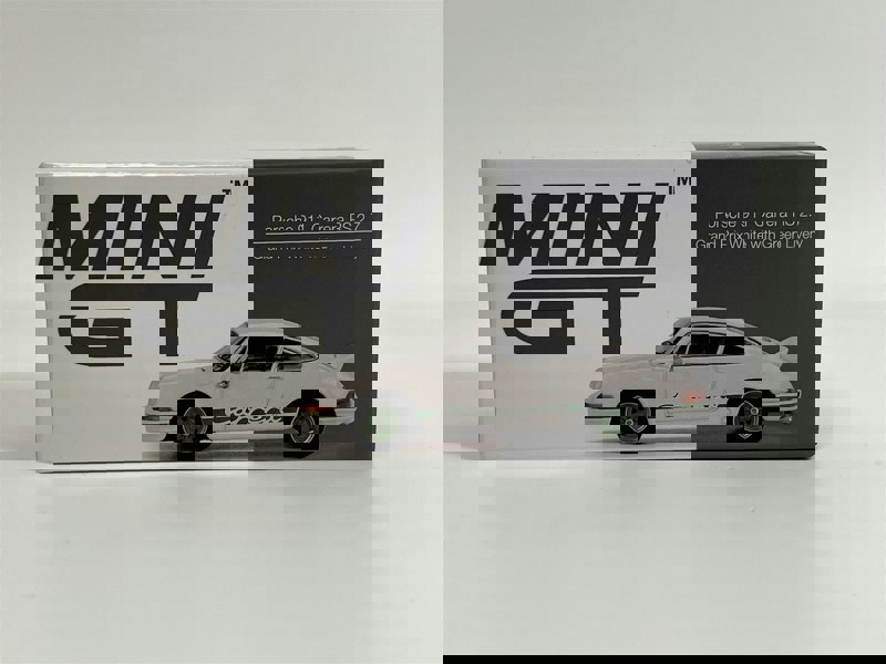 Mini GT Porsche 911 Carrera RS 2.7 Grand Prix White With Green Livery RHD 1:64 Mini GT MGT00801R