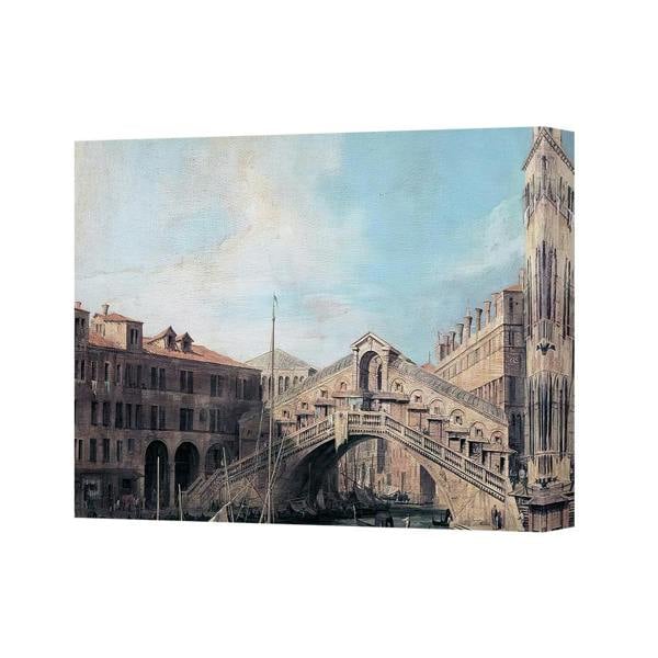 Benjamin Tate Design Venice Rialto Bridge Classic Canvas Wall Art Print