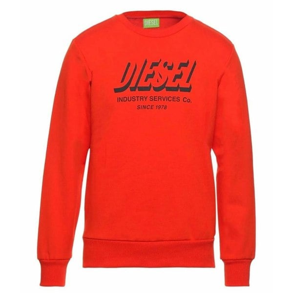 Diesel S-Girk-A74 Brand Logo Sweater - Red