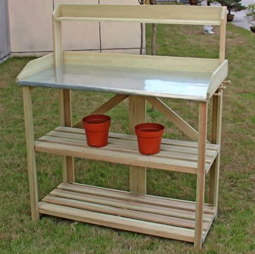 HYGRAD BUILT TO SURVIVE Large Wooden Planting Table Practical Garden Work Bench Station Flower& Plants Organiser By HYGRAD®