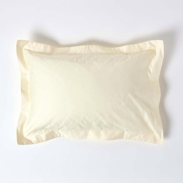 HOMESCAPES Premium 1000 TC Egyptian Cotton Sateen Weave Oxford Pillowcase, Standard Size