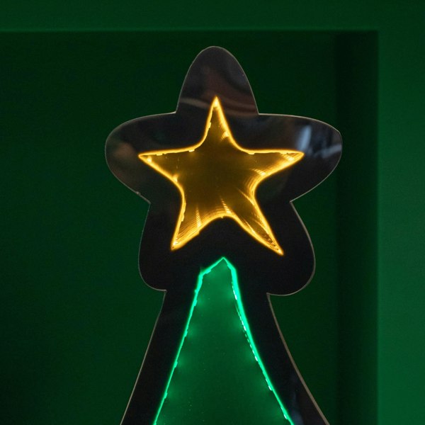 Samuel Alexander 90cm Light up Standing Christmas Tree with Star Infinity Decoration with LEDs