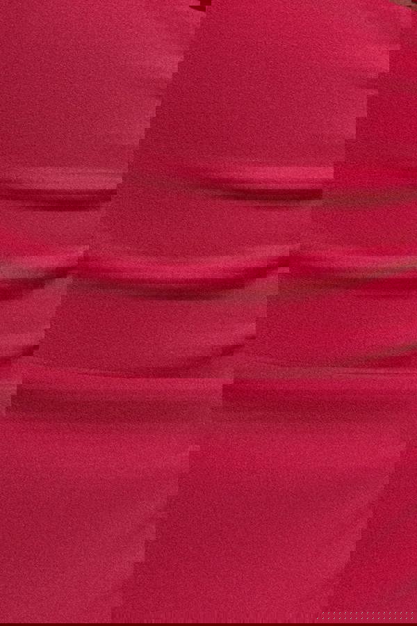 One Shoulder Satin Band Bodycon Midi Dress - Magenta DR3483