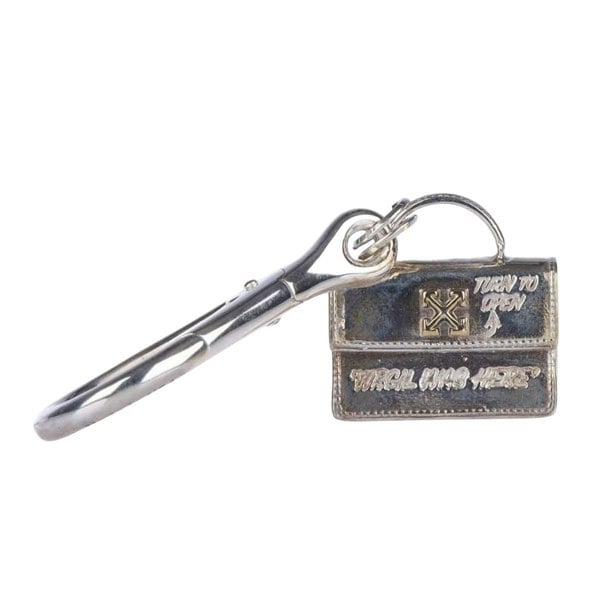 Off White Jitney Key Holder - Silver